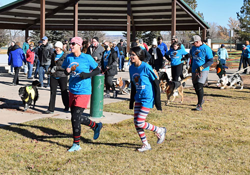 Participants at the start of the Turkey Trot