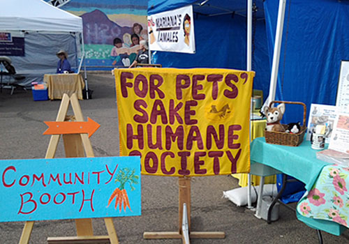 Our Community Booth for Pennies for Pets