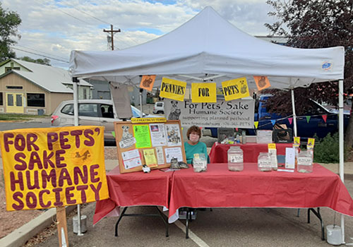 Pennies for Pets Booth